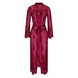 Lace Robes for Women Sexy Long Lingerie Robe for