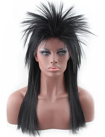 Women S 80 S To The Maxx Spiky Rocker Wig Rock Star Black Spiked