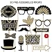 Roaring 20s Photo Booth Props | FULLY ASSEMBLED | New Years Eve Party Supplies 2020 | REAL GLITTER | Great Gatsby Party Decorations Gold | Vintage 1920s, Speakeasy, Prohibition, | NO DIY (30 Pieces)