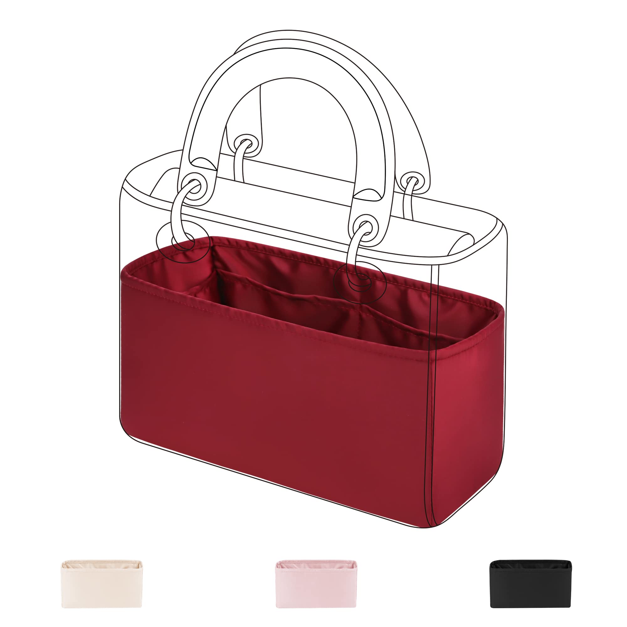 DGAZ Silk Purse Organizer Insert For Lady-Dior