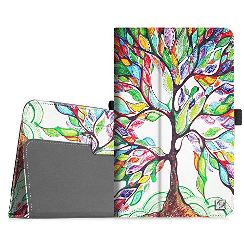 Sprint Slate 8 Tablet Case - Fintie [Slim Fit] Premium PU Leather Standing Folio Cover with Stylus Holder for Sprint Slate 8 Inch (AQT80) 4G LTE Tablet, Love Tree