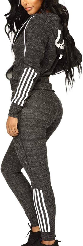 KIKOY Womens Sweatshirt Set 2 Piece Outfit Hoodie & Sweatpants Jogger Sets Sale