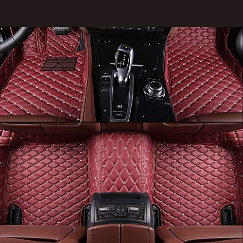 Zmkar Car Floor Mats Fit for Nissan Altima L33 Sedan 2015-2018 Carpets Floor Liner All Weather Non-Slip Waterproof Custom Made Artificial Leather Custom Fit (Wine red, Left Hand Drive)