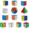 Speed Cubes, [13Pack] Speed Cube Set - Megaminx Mirror Pyramid Fluctuation Angle Wheel Square King Puzzle Cube Collection Speed Cube Bundles for Kids& Adults
