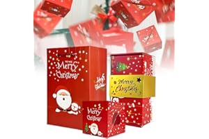 Surprise Gift Box Explosion for Money, New Christmas Surprise Gift Box Unique Folding Bouncing Red Envelope Gift Boxs, Christ