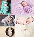 Bassion Newborn Photography Props Newborn Baby Stretch Long Ripple Wrap Yarn Cloth Blanket, Red Wine, One Size