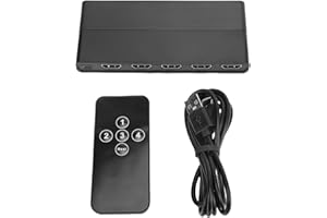 CHEOTIME ​4K HD Display Interface Switcher,HDMI Switch 4 in 1 Out 4K 60Hz 4 Ports HDMI Switcher Selector with Remote 15m Rang