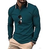 ZITY 3 Pack Men Polo Shirts Long Sleeve with Pocket Golf Shirts Shirts for Men Casual Work Athletic Collared T-Shirts