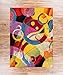 Bubble Bright Multi Circles Yellow Blue Red Abstract Geometric Lines Area Rug 3x5 (3'3