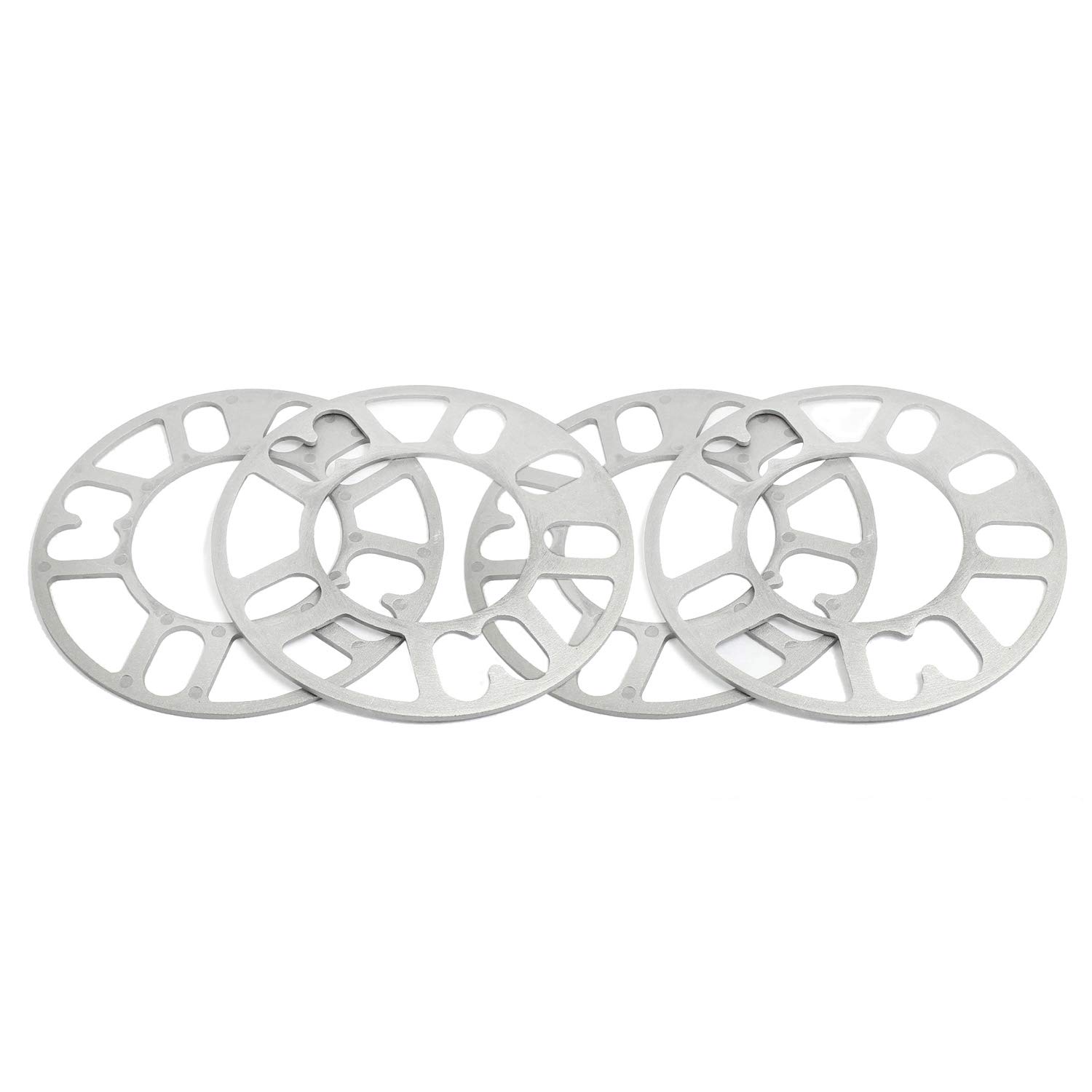 4 x 5mm Aluminum Alloy Wheel Spacers Shims Spacer Universal 4/5 Stud Fit