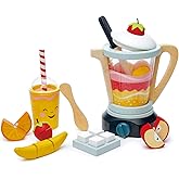 Tender Leaf Toys - Fruity Blender - Wooden Smoothie Maker Toy Set for Pretend Cooking - Social, Creative, and Imaginative Development - Learning Role Play to Make a Healthy Shake - Age 3+