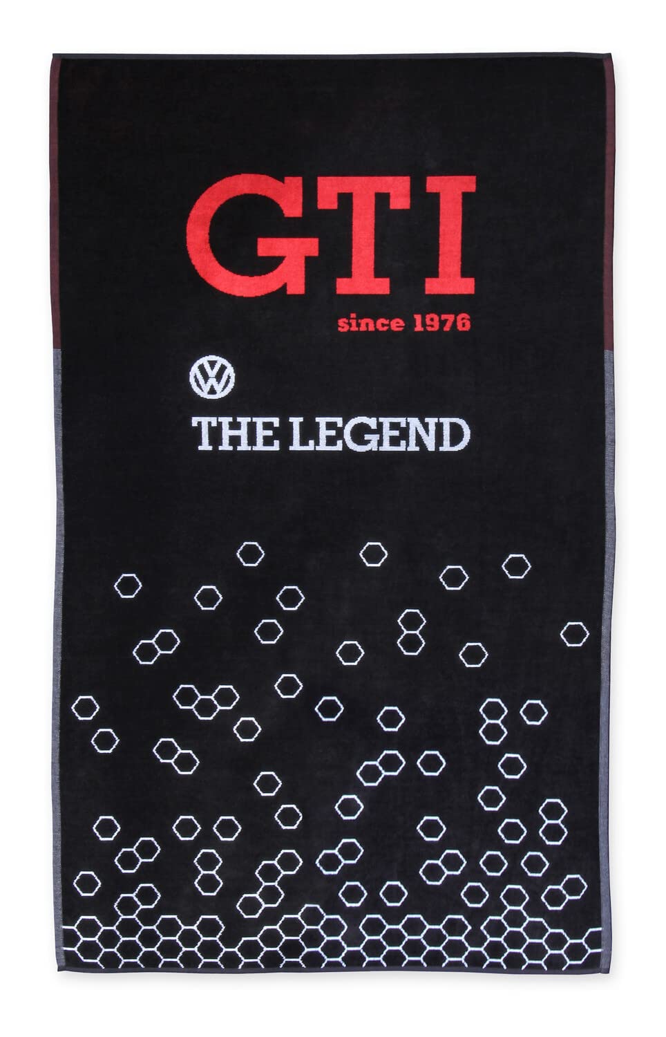 BRISA VW Collection - Volkswagen Beach Bath Sauna Towel in GTI Design (The Legend/Black)