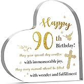90th Birthday Gifts for Women,90 Year Old Birthday Gift for Women,Gifts for 90 Year Old Woman,90th Birthday Decorations Acrylic Plaque