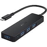 AUKEY USB C Hub Ultra Slim USB C Adapter with 4 USB 3.0 Ports USB Type C Hub for MacBook Pro, Google Chromebook Pixelbook, XP