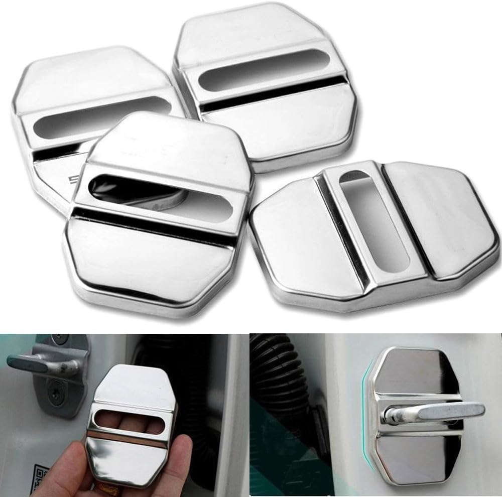 Stainless Steel Car Door Locks Protective Cover Auto Interior Protection Accessories Doors Covers For Mer-cedes Ben-z（4pcs ）