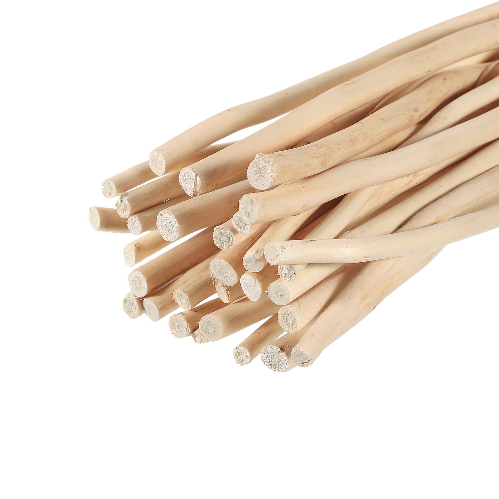 uxcell Wood Sticks, 40cm(16") Wooden Stick Craft Twigs 0.2" to 0.5" Dia Wood Log Stick for Fairy House,Garden, Christmas Ornament, Craft Project 50 Pcs