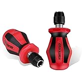 Geinxurn Magnetic 2PC Mini Changeable Head Manual Screwdriver Holder, Quick Change&Release 1/4” Hex Bit Extension Holder