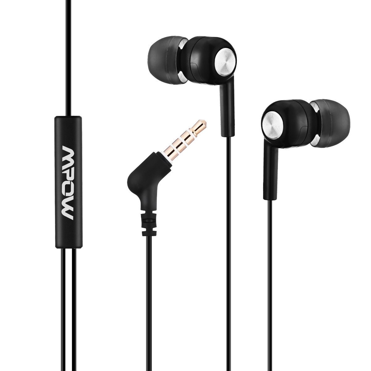 Mpow Auriculares En oreja Micrófono Estéreo mm Auriculares con Control de Cable