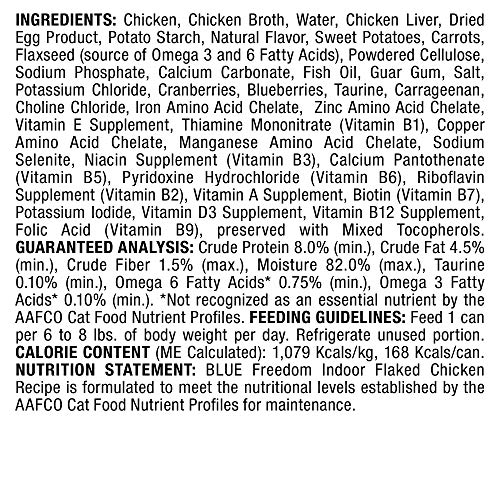 Blue Buffalo Freedom Grain Free Natural Adult Flaked Wet Cat Food, Indoor Chicken 5.5-oz cans - //medicalbooks.filipinodoctors.org