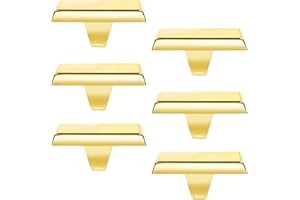 DASHUAIGE 6 Pack Christmas Stocking Holders, Metal Mantel Hangers with Anti-Slip Base for Fireplace Decorations (Gold-6)