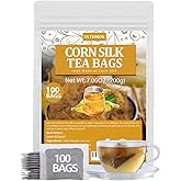 100 Premium Corn silk Tea Bags, Made with 100% Natural Corn Slik, Aromatic & Sweet, Support Kidney & Aid Digestion, No Additives & Caffeine Free.