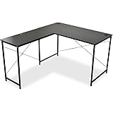 DORIS コーナーデスク 幅140 L型 ホールカバー付 足元フリー設計 ブラック プライム