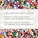 Darice 06121-2-02 White, 9m Opaque Pony Craft Projects for All Ages Jewelry, Ornaments, Key Chains, Hair Round Plastic Center Hole, 9mm Diameter, 1,000 Beads Per Ba, 1000