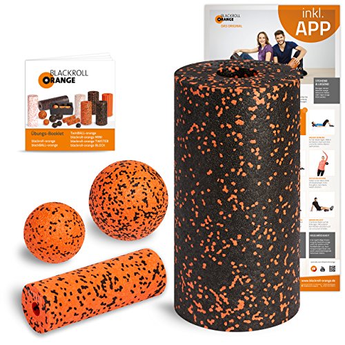 [- Blackroll Orange (Das Original) Starter Set mit der Faszienrolle Standard, alles für den er