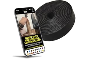 TOFL Leather Strap for Crafts & Jewelry | 72 Long × 5/8" Wide × 1/16" Thick (4-5oz) | Genuine Leather Strips for Crafts, Projects or Repairs - Black