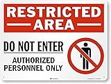 SmartSign 18" x 24" 'Restricted Area Do Not