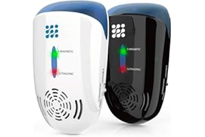 REKORI 2-Pack Ultrasonic Pest Repeller - Wall Plug-in Electromagnetic + Ionic - Ant Fly Mosquito Mouse Rats Roach Repellent Indoor - Cockroach Control Safe Quiet Device - Up to 3000 Sq.Ft