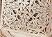 Doris Home Square Ivory Laser-cut Lace Flower Pattern Wedding Invitations Cards Fall Bridal or Baby Shower Invite, Birthday Invitation Wedding Rehearsal Dinner Invites, Autumn Engageme,50pcs