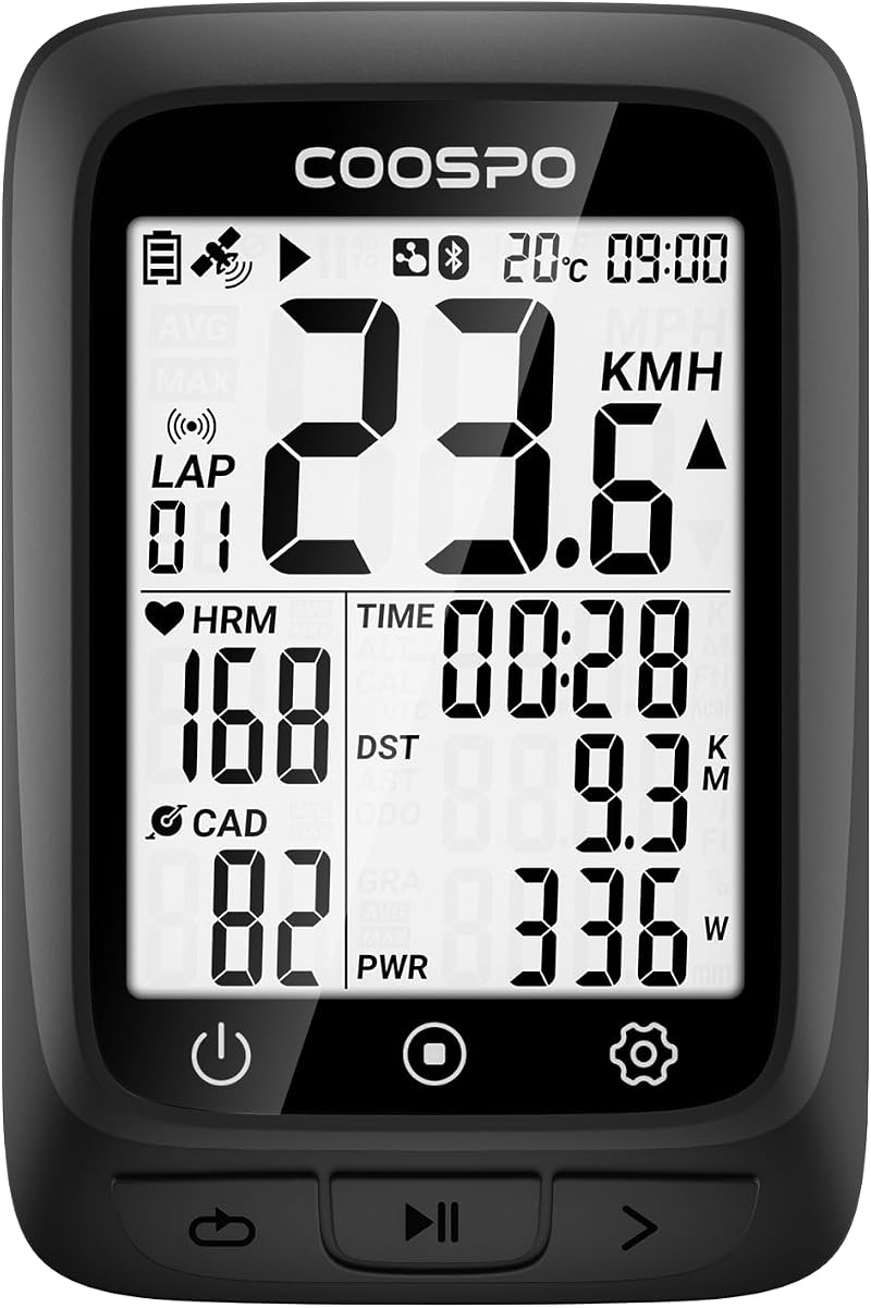 CooSpo BC107 Bike Computer GPS ANT+ Bluetooth 2.4 Screen IP67