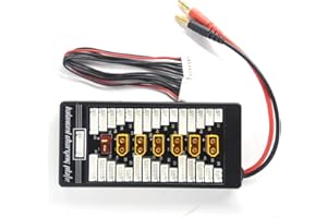 Padarsey XT60 Parallel Charging Board 2S-6S Lipo Battery Charger Plate with 4mm Bullet Banana Connector Plug for Imax B6 B6AC Charger