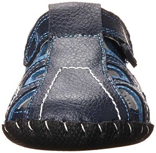 pediped Brody Originals Fisherman Sandal (Infant/Toddler),Navy/Light Blue,X-Small (0-6 months)
