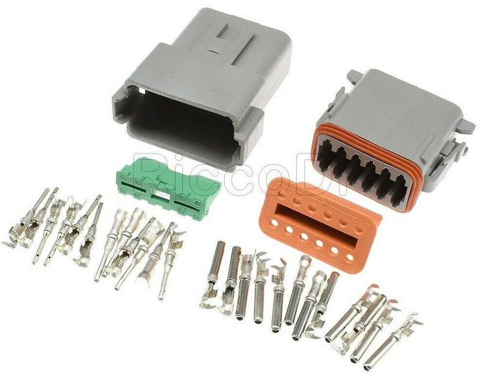 FITS DEUTSCH DT SERIES MULTI PLUG WATERPROOF CONNECTOR 2 3 4 6 8 12 WAY PIN KIT (12 Pin)