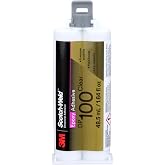 3M Scotch-Weld Epoxy Adhesive DP100, Clear, 48.5 mL Duo-Pak, 1 Each | High Shear Strength, High-Flow, Low Viscosity, Self-Leveling