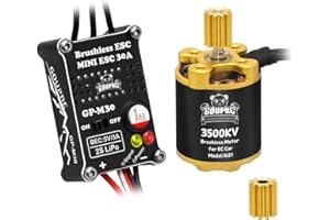 GOUPRC Upgrade 30A Brushless ESC & Outrunner Brushless Motor for 1/18 TRX4M/ Ascent-18 Redcat RC Crawler Car Buggy Trcuck