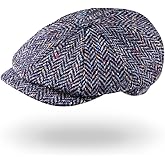 Biddy Murphy Authentic Irish Newsboy Cap, 100% Genuine Irish Made Tweed Hat, Traditional 8-Panel Style, Made in Ireland