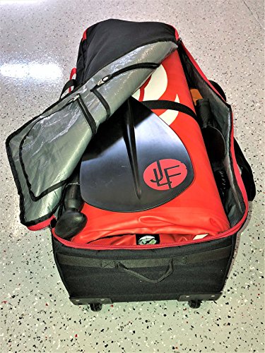 JLF | Airplane Friendly | Standard Checked Luggage | Lightweight Suitcase | 35" - 36" Travel Bag | Sized for 10', 11' Inflatable Stand Up Paddle Board SUP Kit (Wheeled Duffel Bag) - Thumbnail 5