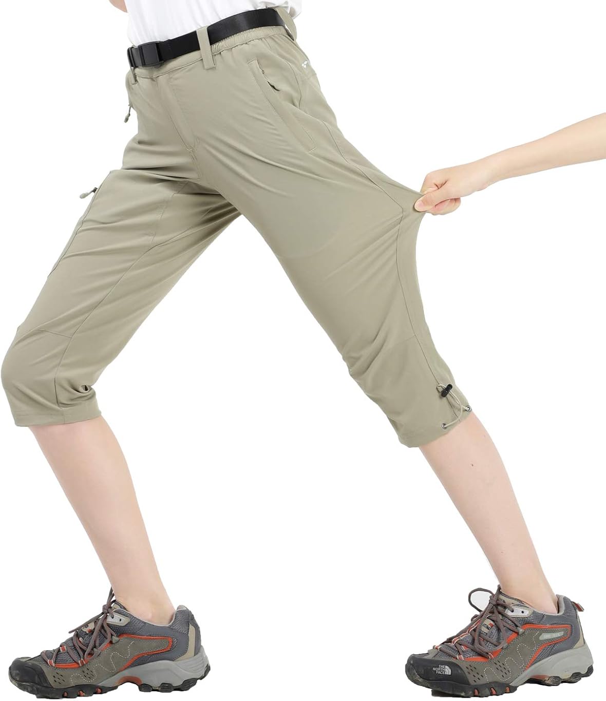 MIER Womens Quick Dry Outdoor Capri Pants Stretch Hiking Cargo Pants