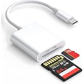 SD Card Reader for Android, Micro SD Card to USB Adapter, USB C SD Card Reader for Camera Memory Card Reader, Wansurs SD Card Reader for PC Phone Pads (3 in 1, White)