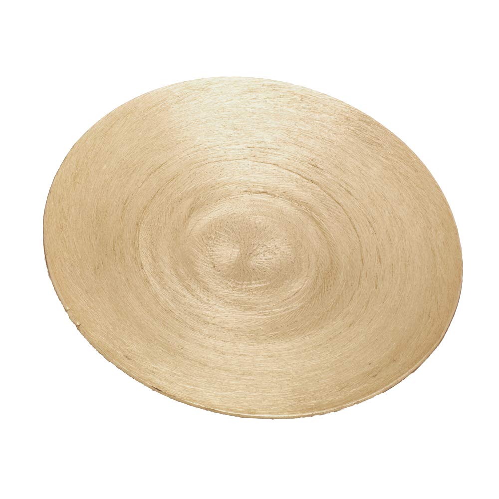 NKlaus 4x candle plate Ø 12,5cm aluminium gold matt optic decoration plate round thickness 0,5cm candle coaster for pillar candles lanterns dishwasher safe 2809