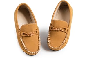 CENCIRILY Toddler Boys Girls Loafers Soft Slip On Little Kid Oxford Dress Flats Casual Boat Shoes School Uniform Moccasin Walking Shoes