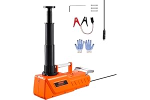 VEVOR Electric Car Jack, 15 Tons /33000 lbs, Adjustable Electric Scissor Jack with High Load Capacity, 12V Dual-Powered Tire Change Replacement with LED Light, Portable Jack kit for Sedan, SUV, Truck