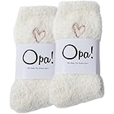 Opa! Ultra Soft Fuzzy Socks for Women & Men- Warm & Cozy Cloud Socks for Sleeping, Gifts, Travel, Lounge Wear - 2 pairs