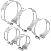 5PCS Stainless Steel Exhaust Pipe Tacking Band - 2" to 4" Sizes | Clamp - On Exhaust Pipe Welding Clamp for Welding Fabrication, Corrosion - Resistant &amp; Tool - Free Installation
