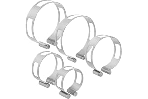 MARGAR 5PCS Stainless Steel Exhaust Pipe Tacking Band - 2" to 4" Sizes | Clamp - On Exhaust Pipe Welding Clamp for Welding Fabrication, Corrosion - Resistant & Tool - Free Installation