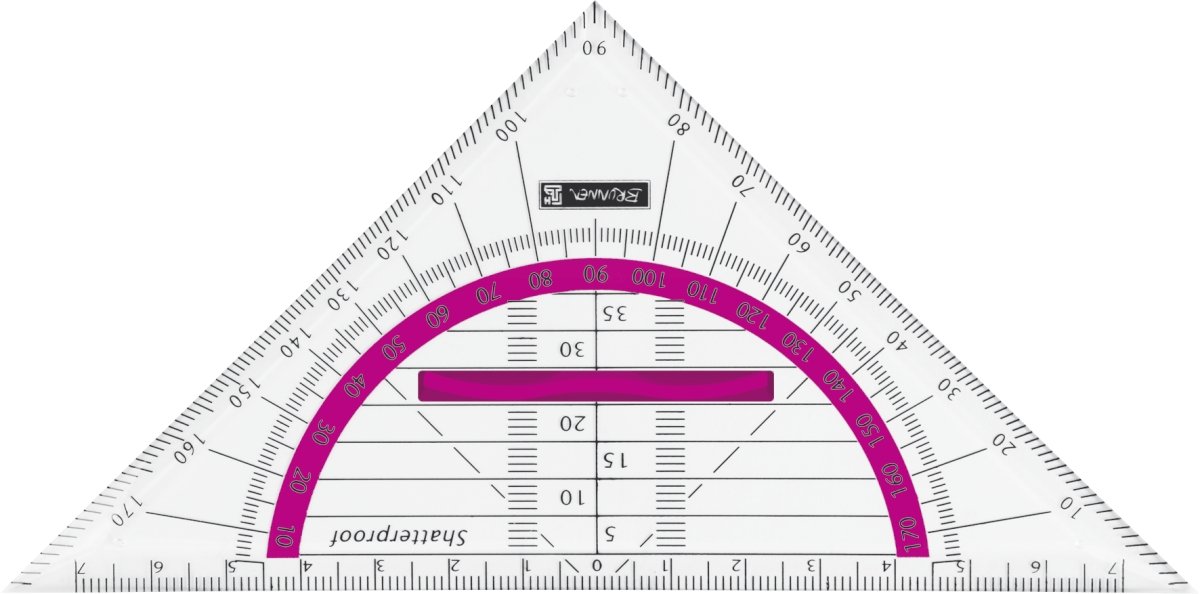 Baier Schneider &GEOMETRIE-, Set Square for The Office, School) Geometric Triangle Colour Code Kunstst