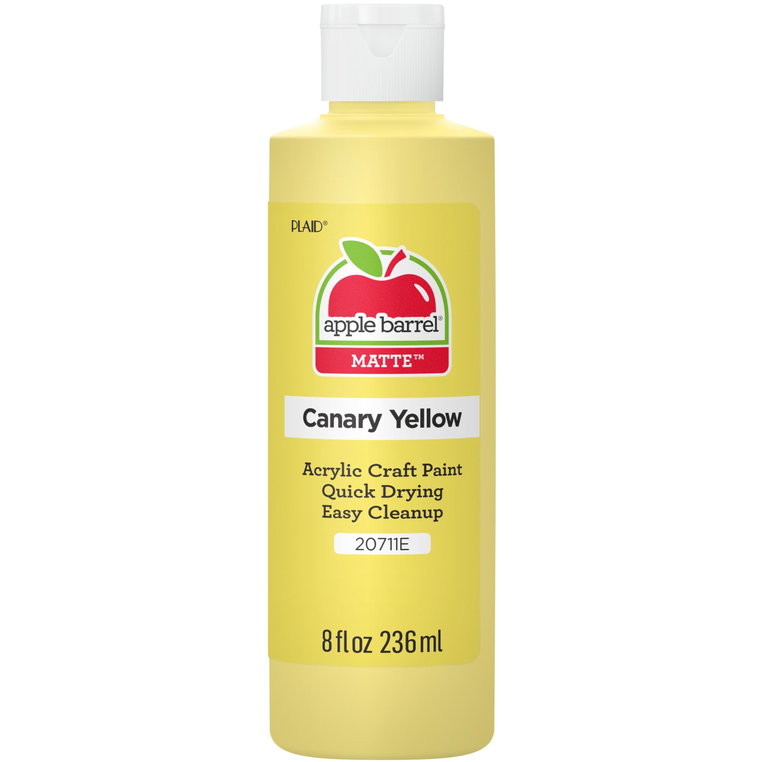 Photo 1 of Apple Barrel Acrylic Paint in Assorted Colors (8 oz), K20711 Canary Yellow- Pack of 1